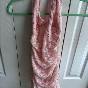 Lucy in the Sky Ruched Pink Bodycon Dress Never Worn!